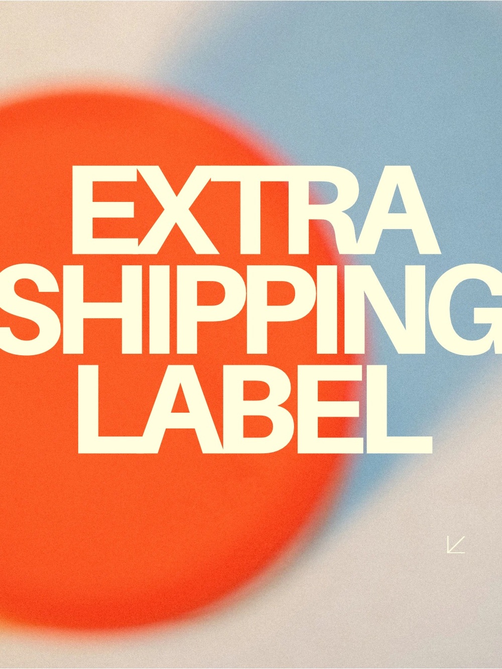 Extra Shipping Label Graphic Print - Orange & Cream